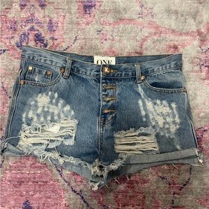One Teaspoon Denim Shorts Size 31